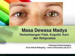 Dewasa ini pemahaman atau keterikatan mengenai ketuhanan sangat banyak bermunculan apalagi masalah ketidak yakinan seseorang kepada sang maha agung yakni tuhan. Masa Dewasa Madya Perkembangan Fisik Kognitif Karir Dan Religiusitas Ppt Download