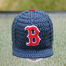 Patti07 S Red Sox Baseball Cap Crochet Baseball Hat Crochet Baby Hats Crochet Hats