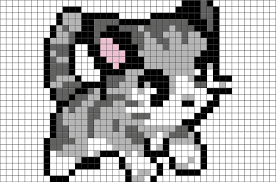 Kitten Pixel Art Pixel Art Pixel Art Templates Easy Pixel Art