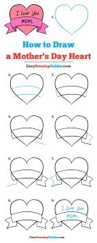 How To Draw A Mother S Day Heart Really Easy Drawing Tutorial Drawing Tutorial Easy Easy Heart Drawings Drawing For Beginners