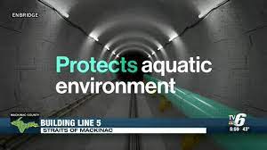 The line 5 pipelines are 645 miles long, transporting up to 540,000 barrels of crude oil and natural gas per day. Enbridge Releases New Line 5 Pipeline Information