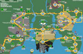 Cut surf strength waterfall flash. Pokemon Black Version 2 Unova World Map Map For Ds By Mkaykitkats Gamefaqs