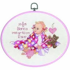 Découvrez la naissance d'un bracelet réalisé en broderie de perles à l'aiguille. Permin 92 1703 Tableau De Naissance Fille Broderie Point De Croix Compte Ebay