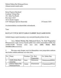 … ( acap bin zahir ). Perkongsian Lelaki Ini Mengenai Format Surat Rayuan Haji Tular Hingga Dapat 11 4k Perkongsian