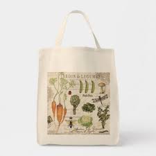 Modern Vintage French Vegetable Garden Tote Bag Zazzle Com Garden Tote Bag Tote Bag Bags