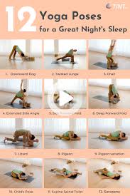 12 Yoga Poses For A Great Night S Sleep In 2020 Evening Yoga Night Time Yoga Yoga For Beginners