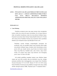 Rumusan masalah berbeda dengan maslaah. Contoh Proposal Skripsi Ex Pos Facto