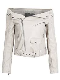 Simplee Apparel Womens Off Shoulder Zip Up Faux Leather Biker Jacket White You Can Find M White Leather Jacket Faux Leather Biker Jacket Coats Jackets Women
