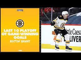 Here are three guys you should keep an eye on as we get closer to the regular season. Last 10 Playoff Overtime Goals From The Bruins Youtube