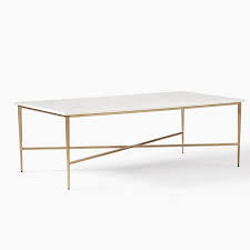 Neve Marble Coffee Table West Elm In 2020 Coffee Table Rectangle Coffee Table Marble Coffee Table