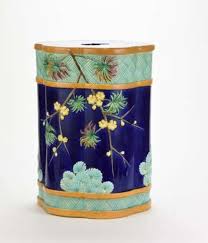 Wedgwood Majolica Cherry Blossom Garden Seat Garden Stool Majolica Garden Seating