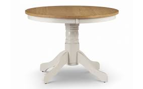 Our styles include double pedestal, leg, pub, single base and trestle tables. Julian Bowen Davenport Oak And Ivory Round Pedestal Table From The Bed Station