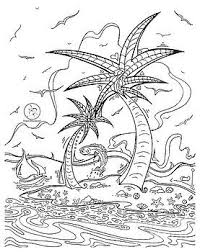 Download and print these island coloring pages for free. Coloring Page With Beautiful Tropical Island Drawing By Megan Duncanson By Megan Duncanson Sale Artwork Coloring Pages Art