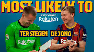 From ajax to barcelona.from a ajax wonderkid to a debut barcelona player who is constantly. Most Likely To Ter Stegen Frenkie De Jong Youtube