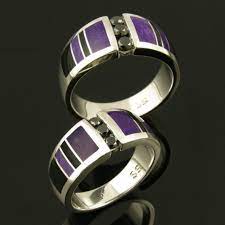 Black Diamond Wedding Ring Set With Sugilite And Black Onyx Etsy In 2021 Black Diamond Wedding Rings Sets Black Diamond Wedding Rings Sterling Silver Wedding Sets