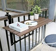 Amazon Com Hanging Side Table Coffee Table Balcony Bar Dining Table Folding Table Balcony Adjustable Deck For Ar In 2020 Bar Dining Table Garden Patio Furniture Table