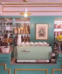 Wear This There Cafe Congreso Pastel Interior Restaurant Interior Design Coffee Shop Decor