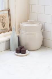 Fermentation Crock Matte White Fog Fermentation Crock Functional Pottery Fermentation