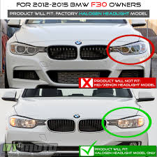 Black Smoke 2012 2015 Bmw F30 328i 335i Sedan Led 3d Drl 2 Projector Headlights Ebay