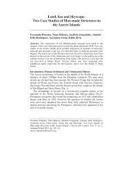 Safety and risk in society, social issues, justice and status bisac: Pdf Land Sea And Skyscape Two Case Studies Of Man Made Structures In The Azores Islands