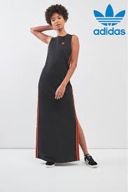 Black And Orange Dress Womens Adidas Originals Black Orange Long Dress Black Orange Long Dresses Autumn Fashion Women Fall Outfits Double Knit Dress