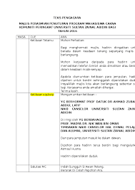 Mc membacakan aturcara majlis yang akan berlangsung. Doc Contoh Teks Pengacara Prgram Mahasiswa Cakna Komuniti Docx Solehulhafiz Suhaimi Academia Edu