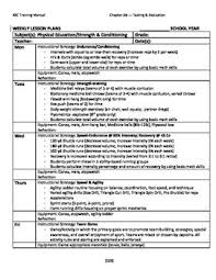 Weekly Lesson Plan For A Fitness Based Physical Education Program For The Complete Training Physical Education Health Lesson Plans Physical Education Teacher