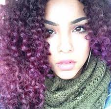 Curly hair showcases highlights beautifully, but cute pops of color are even better. Loving Your Curls The Easy Way Curly Hair Styles Purple Hair Hair Styles