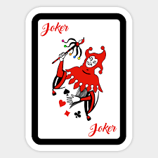 In the 1860's euchre was a very popular trick taking game and the highest trump was always the best bower. Joker Playing Card Joker Card Sticker Teepublic
