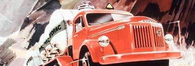 Once in camp, you undo a few straps, pop it open and deploy the poles and ladder. 1950s Volvo Trucks