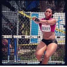 Gwen berry, 3rd in hammer at trials, turns from flag during anthem. Gwen Berry To Meet With Usopc Runblogrun