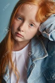 In contrast, brown hair and brown eyes are. Young Red Haired Girl With Long Beautiful Hair And Big Blue Eyes Stock Photo Picture And Royalty Free Image Image 119893827