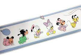 80s Disney Babies Wallpaper Border Baby Mickey Minnie Mouse Etsy Baby Wallpaper Border Baby Mickey Baby Mickey Mouse