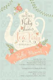 Printable Tea Party Baby Shower Invitations By Doodlebugandpeep Tea Party Baby Shower Invitations Tea Party Baby Shower Baby Shower Tea