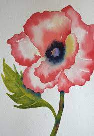 Easy watercolor flower tutorial steps for beginners. Pin By Heejeong Forbes On Yankeegirl Art My Original Art Work Watercolor Paintings For Beginners Poppy Painting Watercolor Paintings