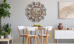 Stick to colors like beige or gray, especially on the first floor, where flow is important. Accessorizing Your Home Decor With Oversized Wall Clocks Americanartdecor Com