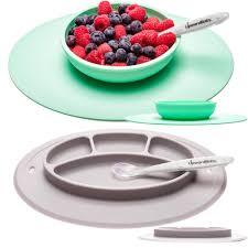 Upwardbaby Suction Bowl And Plate Placemat Set