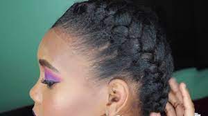 French fishtail braids for black hair. How To French Braid Tutorial On Natural Hair Youtube