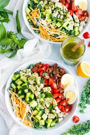 This easy chicken and kale soup will keep you warm on a cold and rainy day or any day that calls for a simple, hearty soup. Chicken Cobb Chopped Kale Salad Easy Healthy