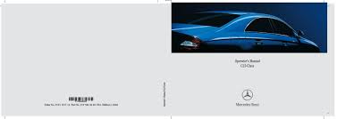 Mercedes Benz 2006 Cls 500 Operator S Manual Pdf Download Manualslib