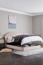 Next Stella Opulent Velvet Blush Ottoman Bed Pink Ottoman Storage Bed Ottoman Bed Storage Bed