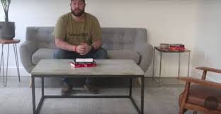 Sand down the rough edges of the balusters. Diy Modern Concrete Coffee Table John Malecki