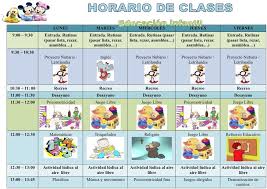 Horario Infantil Buscar Con Google Horario De Clases Educacion Infantil Horario