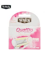 Schick quattro titanium refill, 8 count description. Schick Quattro For Women Refill 4 For Razor And Blades Women Pink