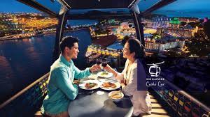 Restaurants with outdoor seating in singapore; Cable Car Sky Dining One Faber Group Singapore