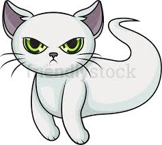 Ghost Cat Cartoon Clipart Vector Friendlystock Cartoon Clip Art Ghost Cat Mean Cat
