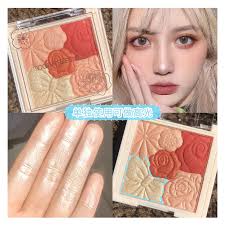 Vitality Petal Blush -Petal Blush Palette,Natural Nude Monochrome Rouge  with Delicate Powder Texture,Natural Look Cheek Makeup