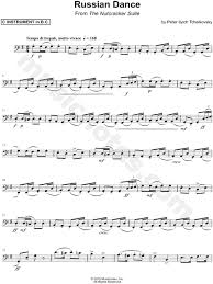 Russian Dance Bass Clef Instrument From The Nutcracker Sheet Music Cello Trombone Bassoon Baritone Horn Or Double Bass In G Major Download Print Cello Sheet Music Bassoon Music Sheet Music