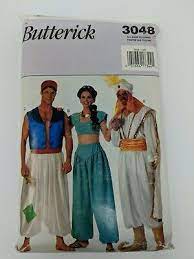 Butterick 3048 Mens Misses Aladdin Jasmine Genie Costume Sewing Pattern Uncut 31664173441 Ebay Aladdin falls in love with princess jasmine and uses the genie's wishes to turn him into a real prince. butterick 3048 mens misses aladdin jasmine genie costume sewing pattern uncut 31664173441 ebay