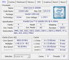 Out of the box, its maximum all core frequency is 4.5 ghz in order to achieve better value for money, without compromising on gaming performance, it is necessary to consider the older generation 9600k which. Intel Core I5 10600k Processor Review Cpu Z Screenshots